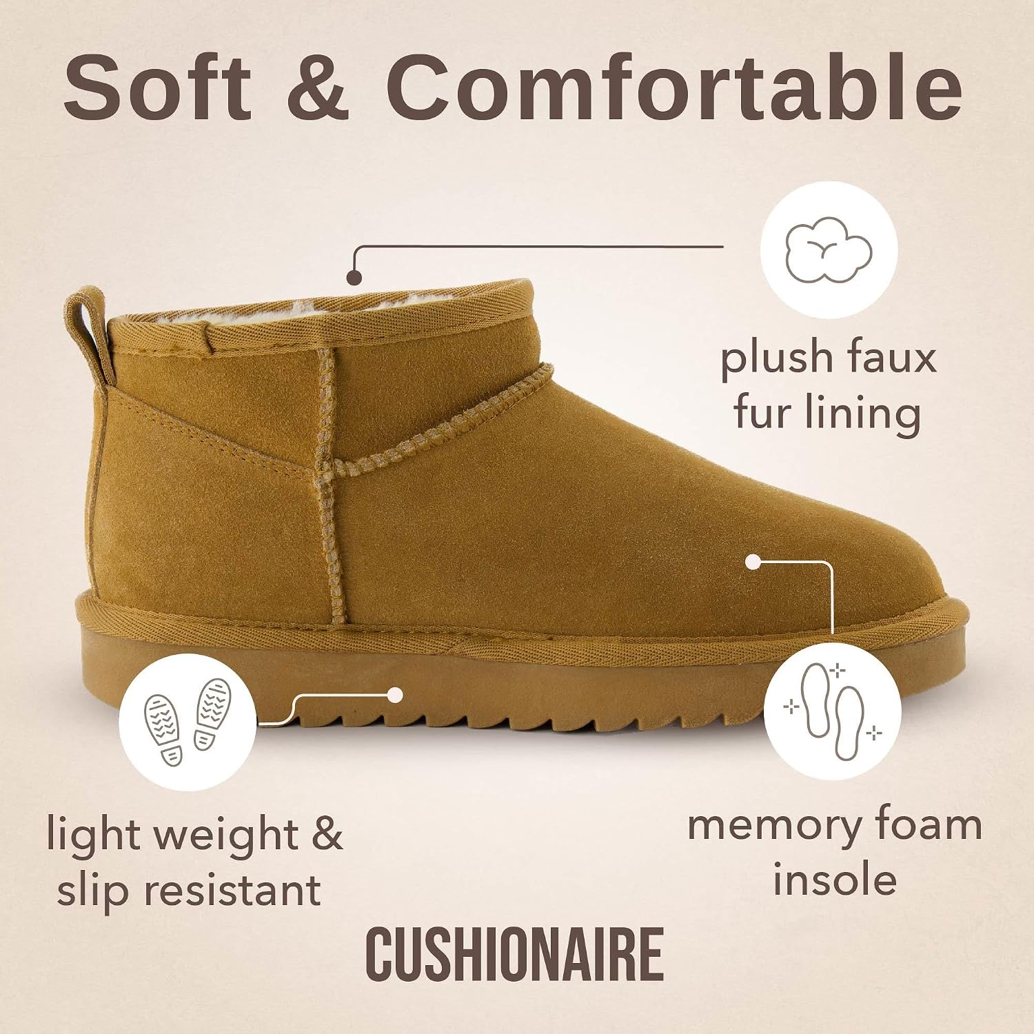 Thumbnail 4 de CUSHIONAIRE Hip-3 Suede Ankle Boots 🚶♀