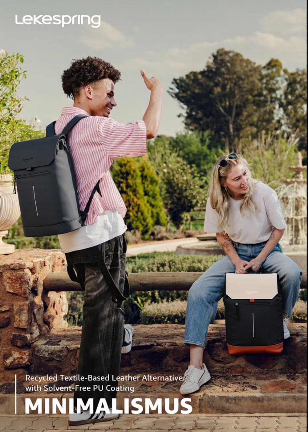 Detalle 2 de Lekespring Laptop Backpack Waterproof Rucksack Bag with Anti-theft Flap Design