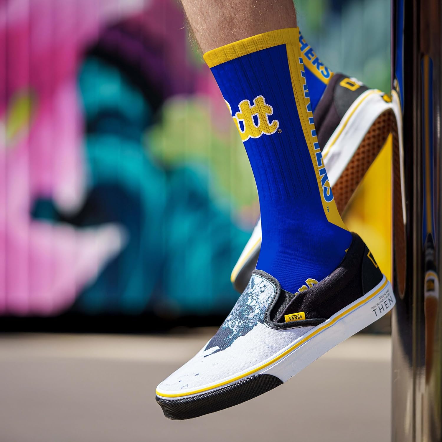 Detalle de For Bare Feet NCAA Cruisin No Show Ankle Socks (Pittsburgh Panthers)