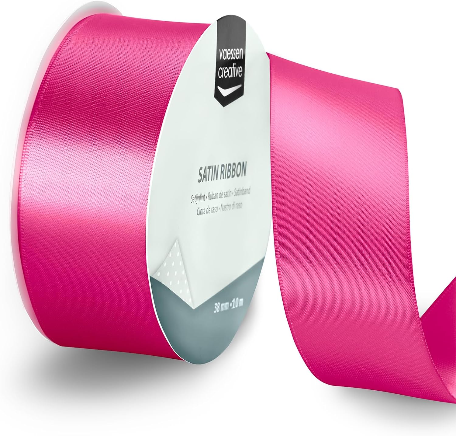 Detalle de Vaessen Creative Ruban Satin Lot – 3 couleurs Saint Valentin (10 m x 38 mm) Rouge & Rose