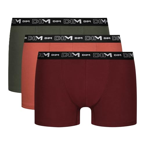 Detalle de DIM Lot de 3 Boxers Homme en Coton Stretch Respirant – Maintien Optimal sans Étiquette