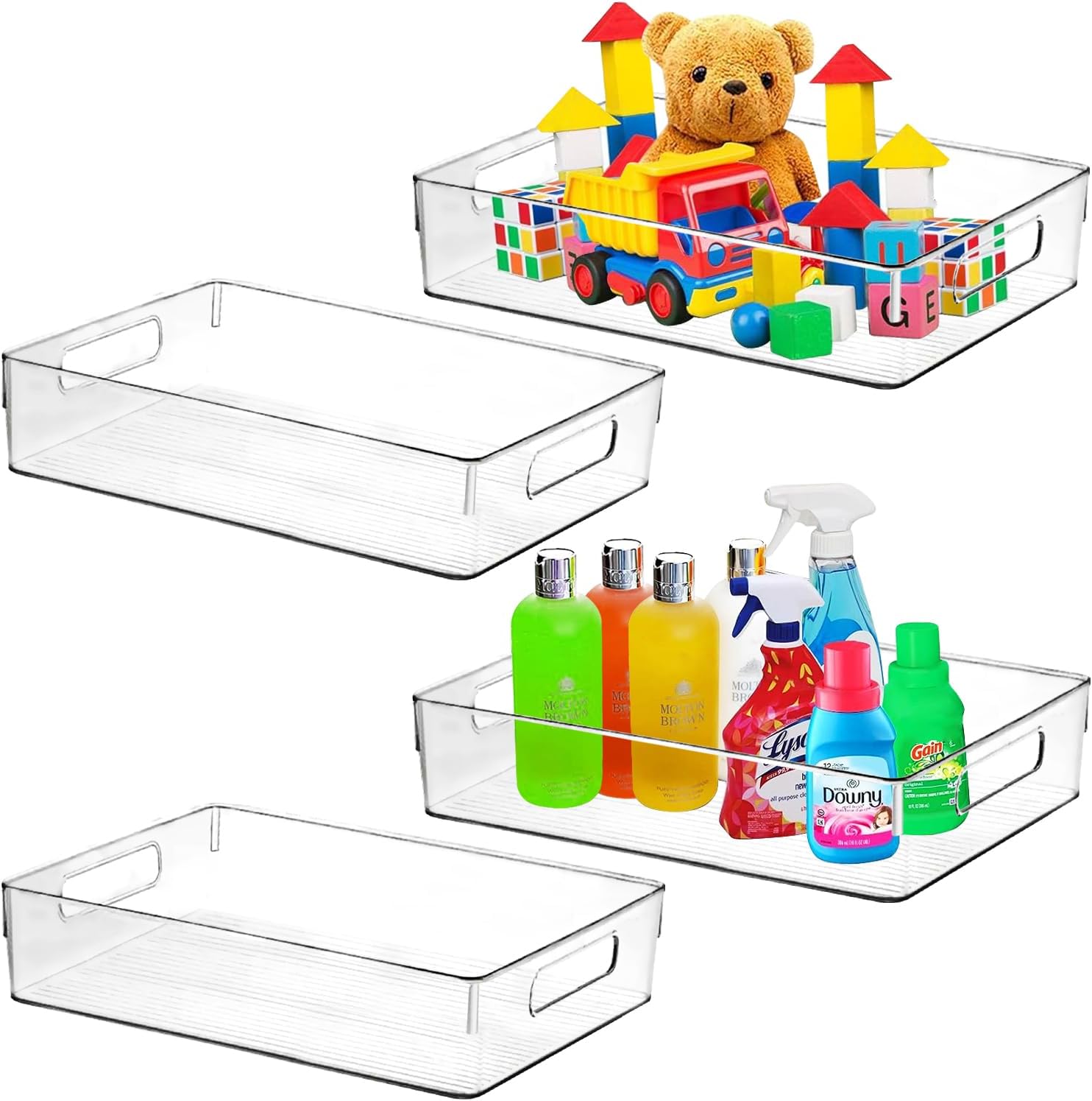 Thumbnail 5 de ShelfShaper Large Clear Plastic Storage Bins (BPA-Free) for Pantry, Fridge, Under Sink, and More