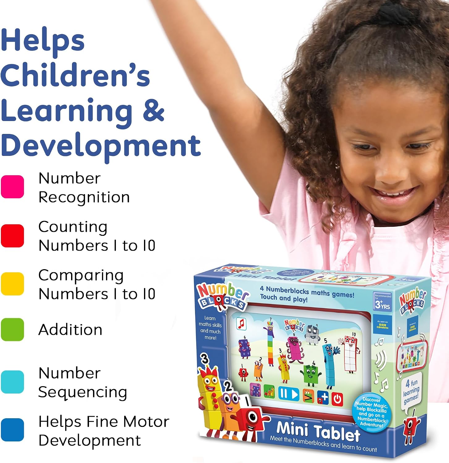 Detalle 2 de Numberblocks Mini Tablet Toy Learn Maths 3+