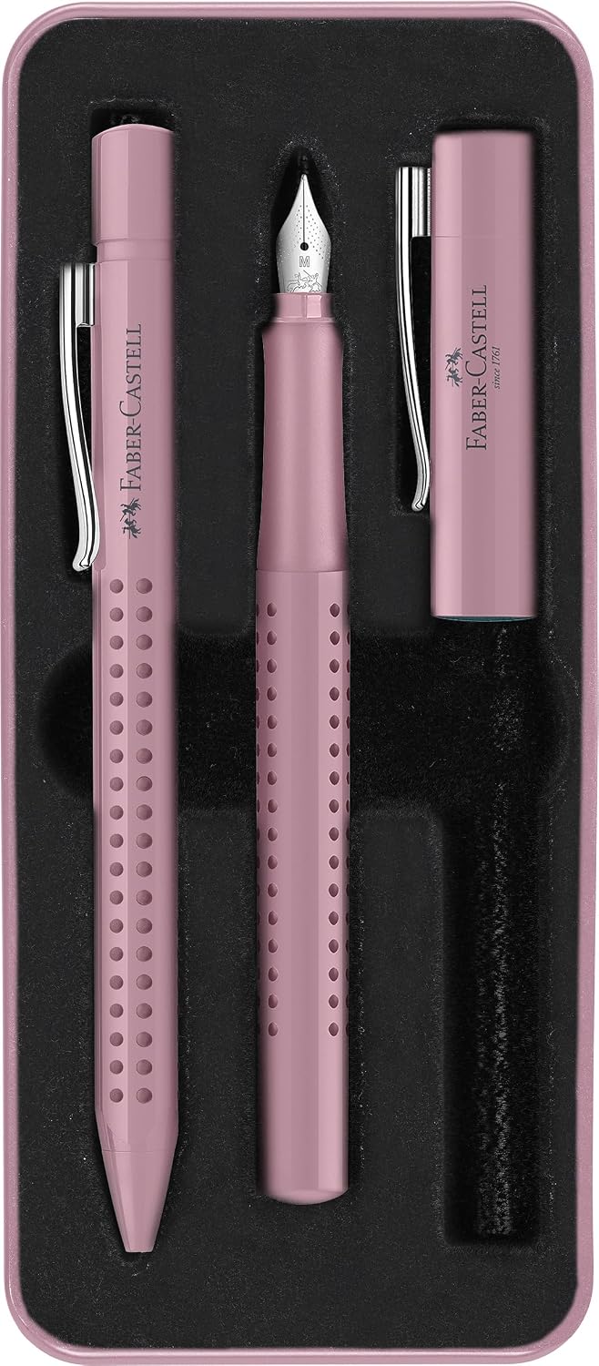 Set Grip Rose Shadows : stylo plume M et stylo bille XB dans étui métallique