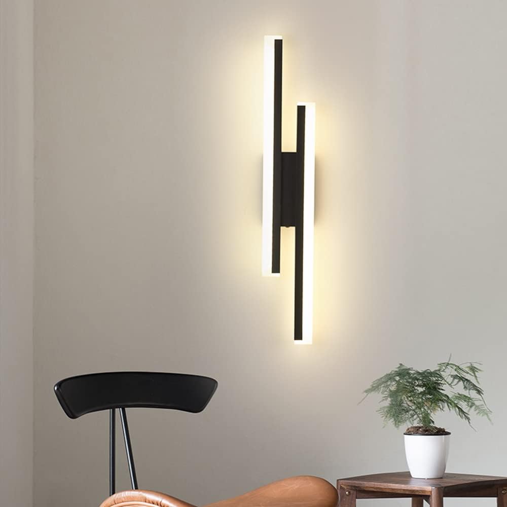 Detalle de Riserva LED-Wandleuchte Wandleuchte innen modern 16W 1.800 lm, 40 cm, warmweiß 3000K – schwarz