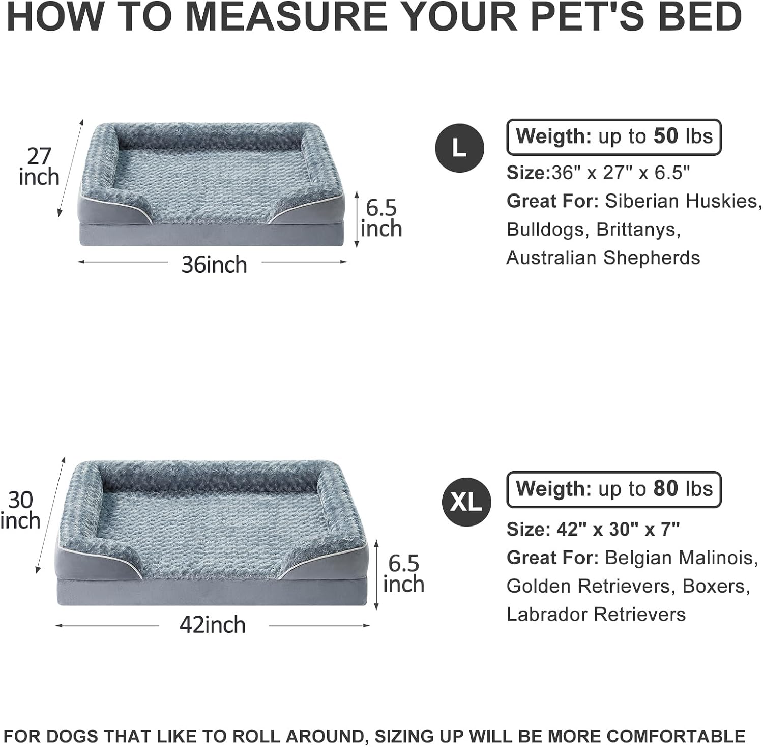 Thumbnail 5 de WNPETHOME Large Dog Bed Orthopedic Couch