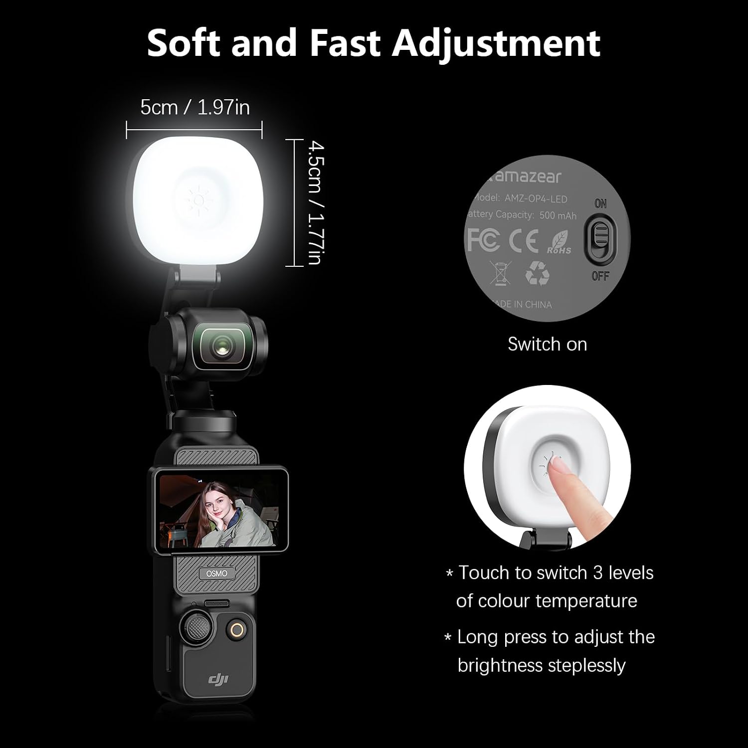 Thumbnail 5 de AMAZEAR LED Light for DJI Osmo Pocket 3