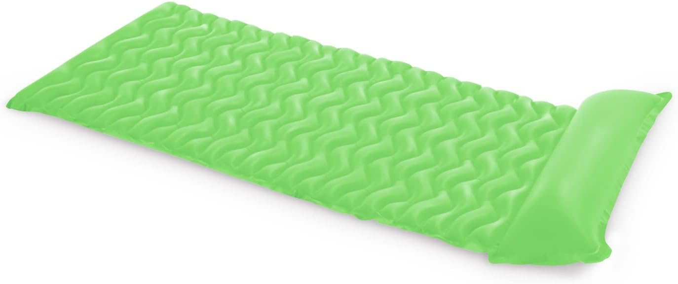 Detalle de Intex Tote-n-Float Wave Mats – Luftmatratze 229 x 86 cm, Farblich sortiert (58807EU)