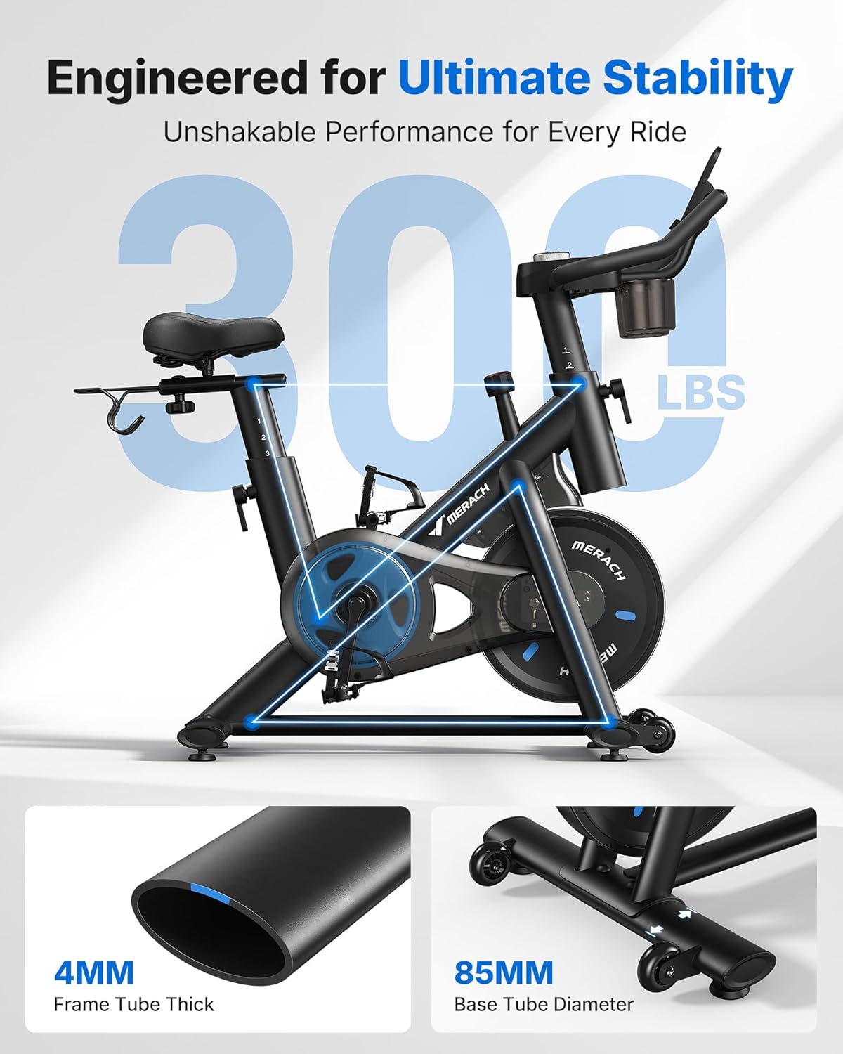 Thumbnail 3 de MERACH Exercise Bike 300lbs Capacity