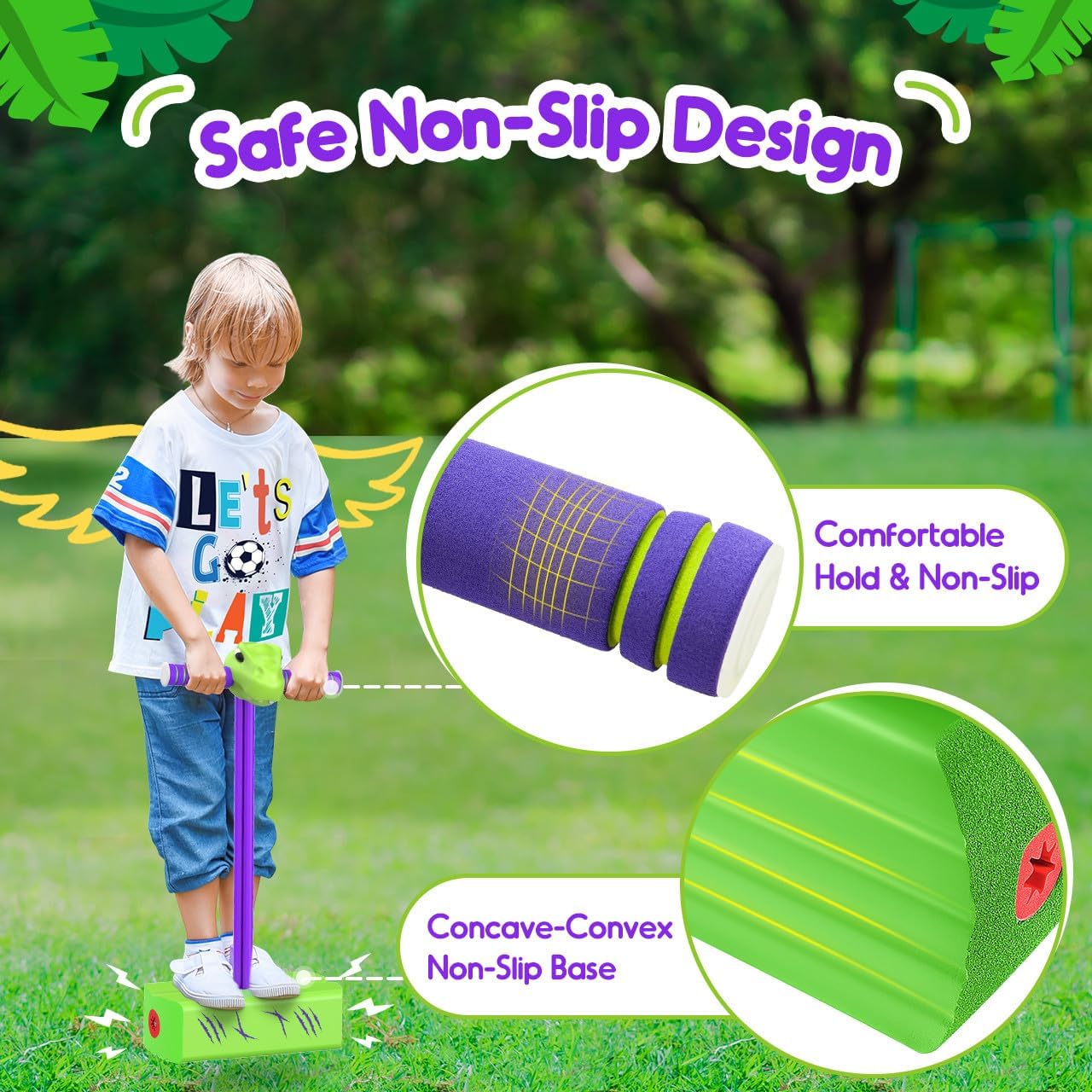 Thumbnail 3 de Toyzey Dinosaur Pogo Jumper Stick Toy (for ages 3–12) with Built-in Squeak Sound