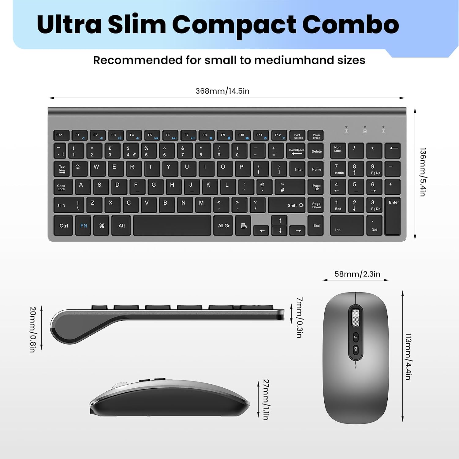 Detalle de cimetech 2.4G keyboard mouse combo