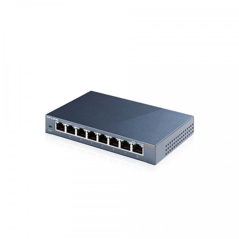 Detalle 2 de TP-Link TL-SG108 V3: Switch 8 Puertos Gigabit para red estable y eficiente