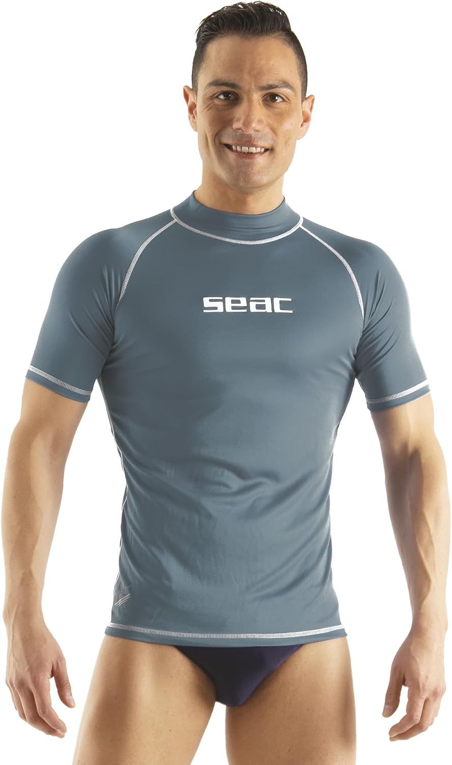 Detalle de Seac T-Sun Short – rashguard do pływania, surfingu i nurkowania z ochroną UV