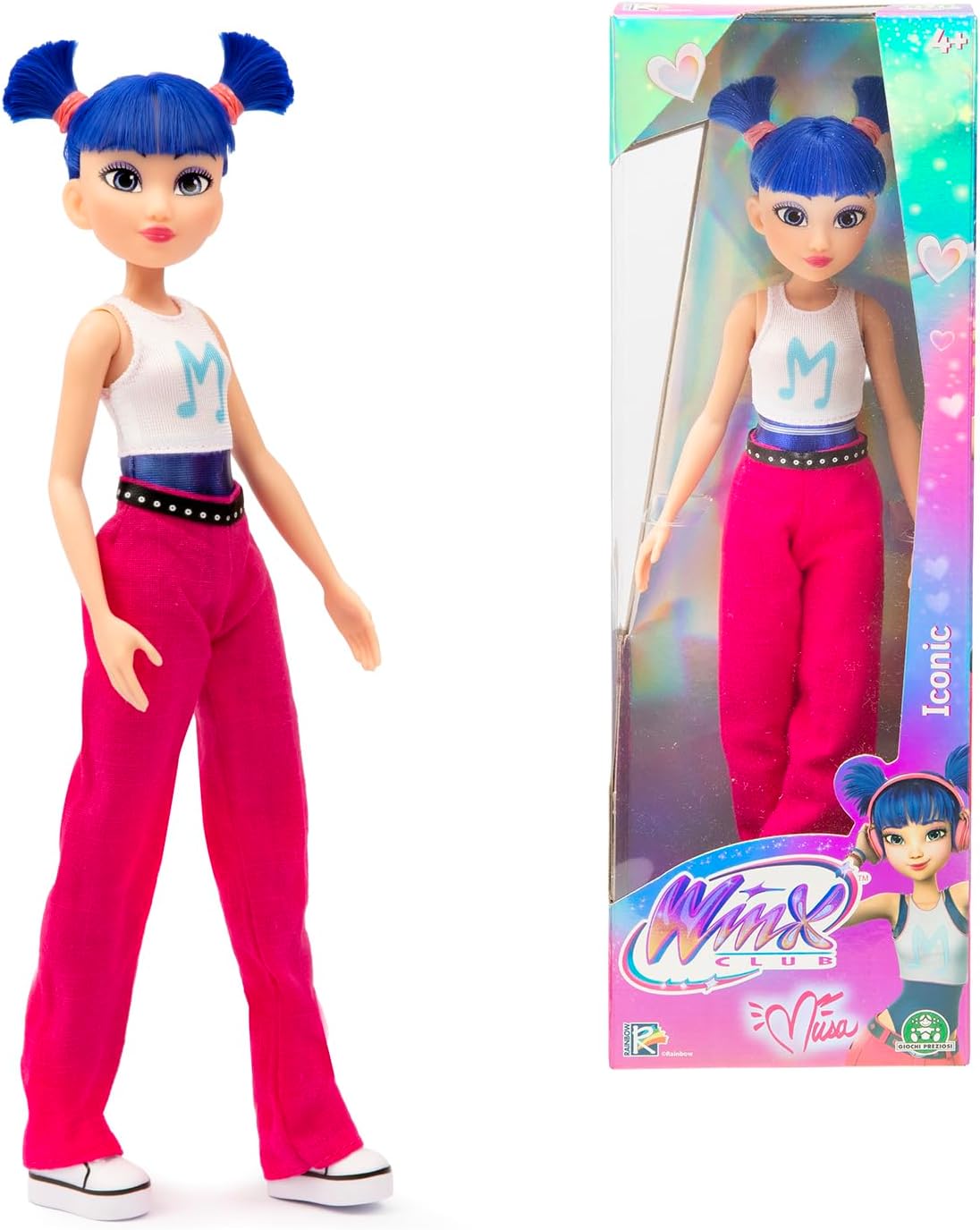 Detalle de Winx Club WNX77300 Winx Iconic Musa – lalka 27 cm z niebieskimi włosami