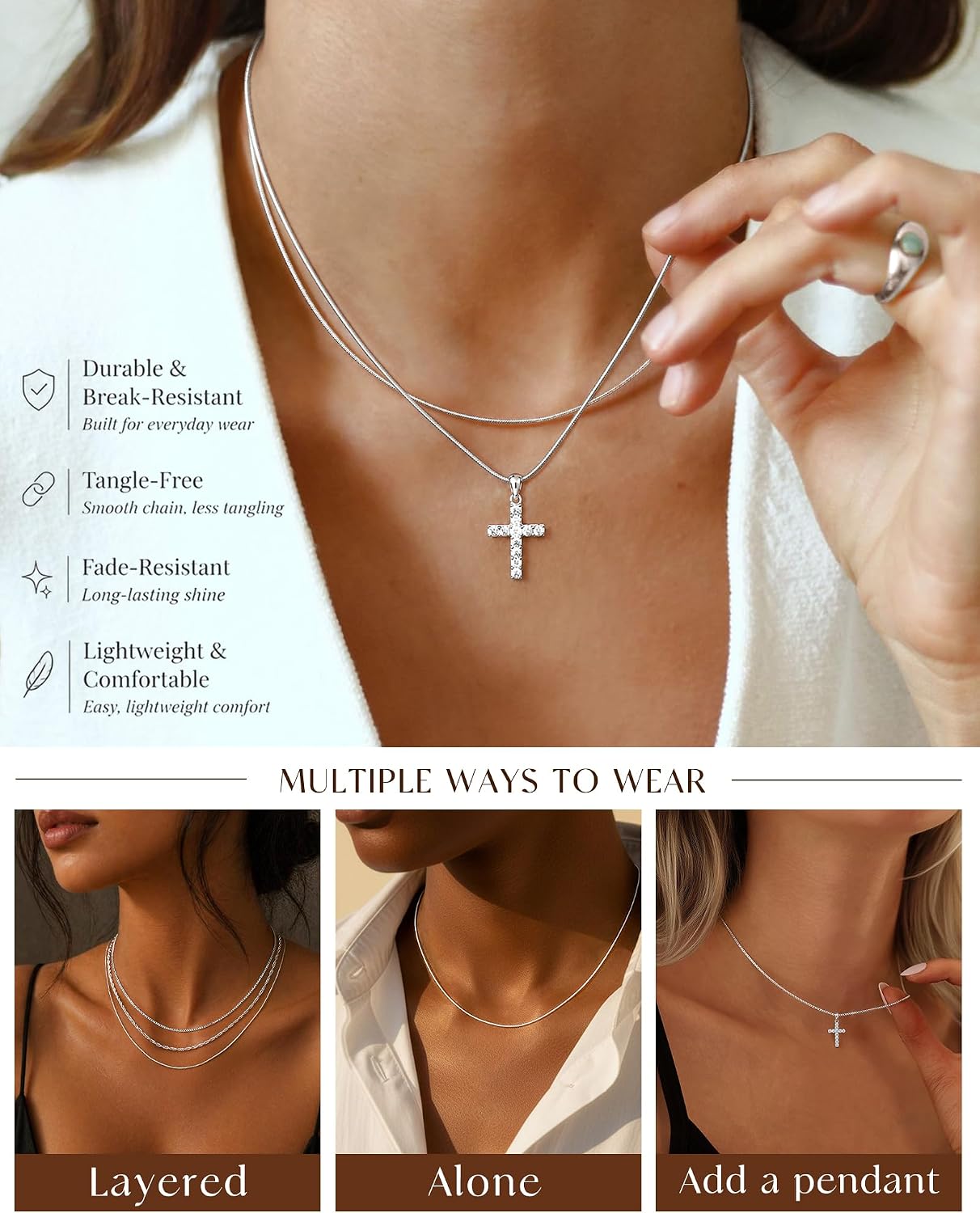 Detalle 1 de FUNEIA Necklace, 925 Sterling Silver
