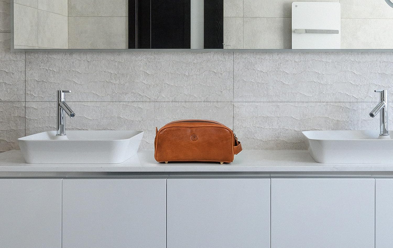 Thumbnail 6 de Leather Toiletry Bag for Men by Aaron Leather Goods