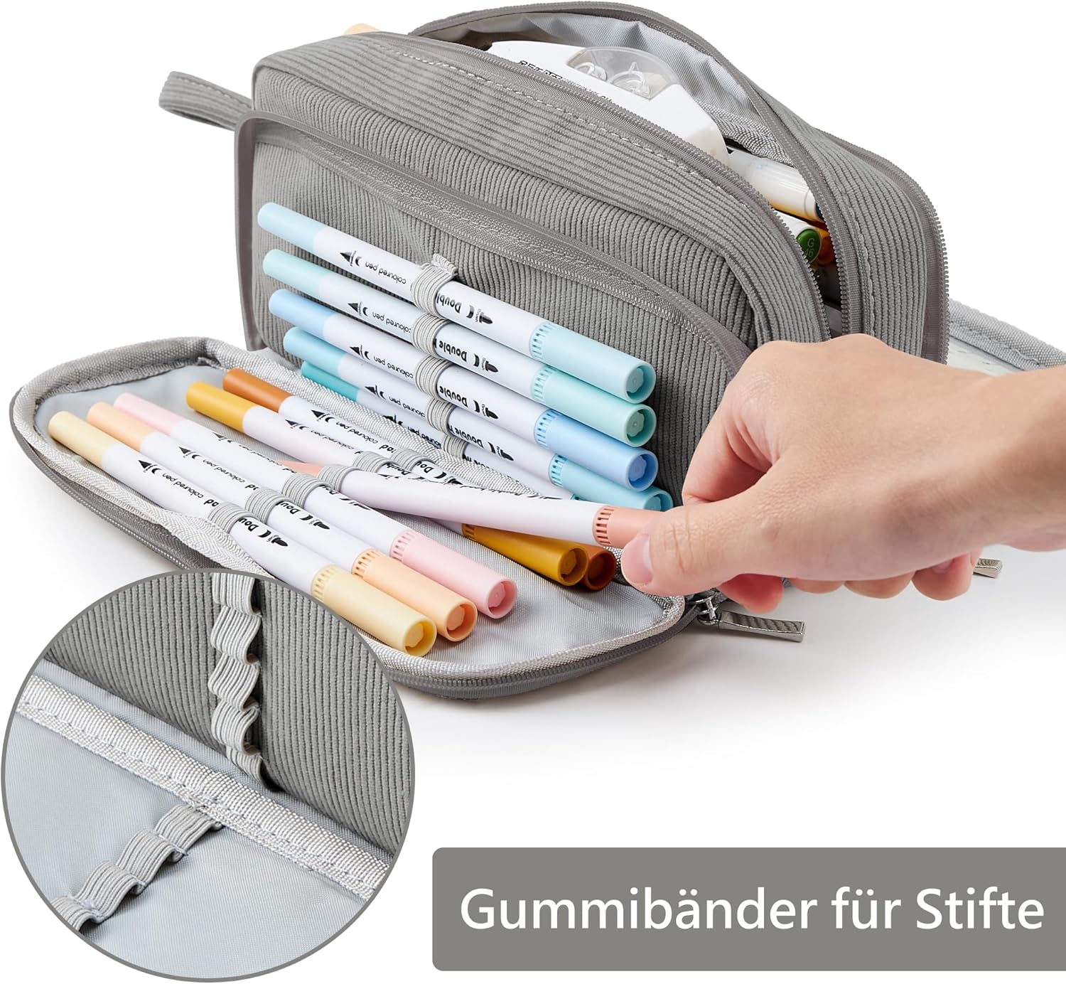 Detalle de KALIDI Federmäppchen mit 3 Fächern