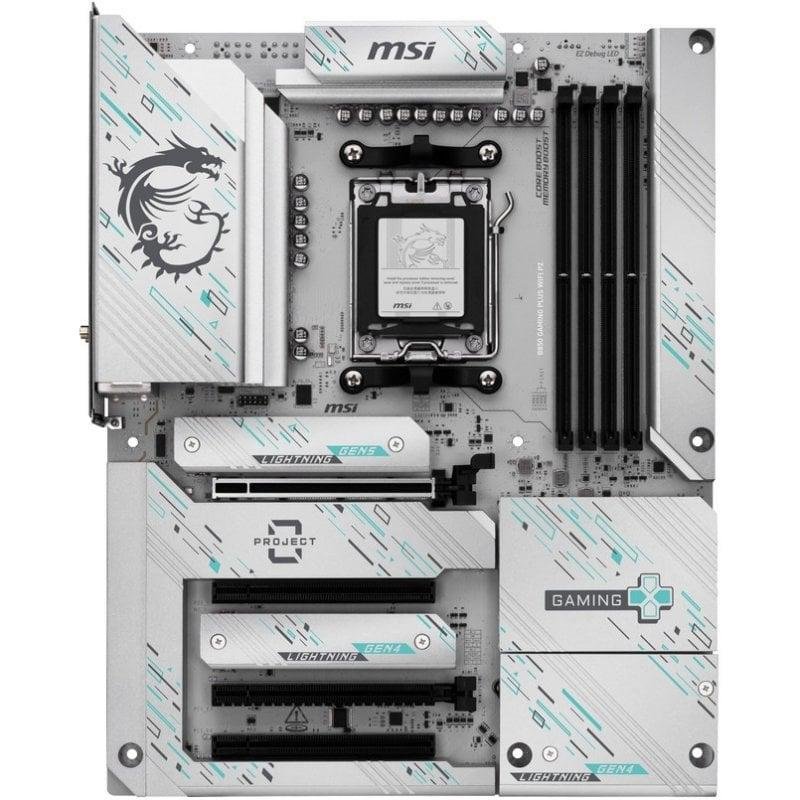 Detalle 2 de MSI B850 GAMING PLUS WIFI PZ: placa AM5 DDR5 ATX con WiFi 7 y PCIe 5.0 para Ryzen