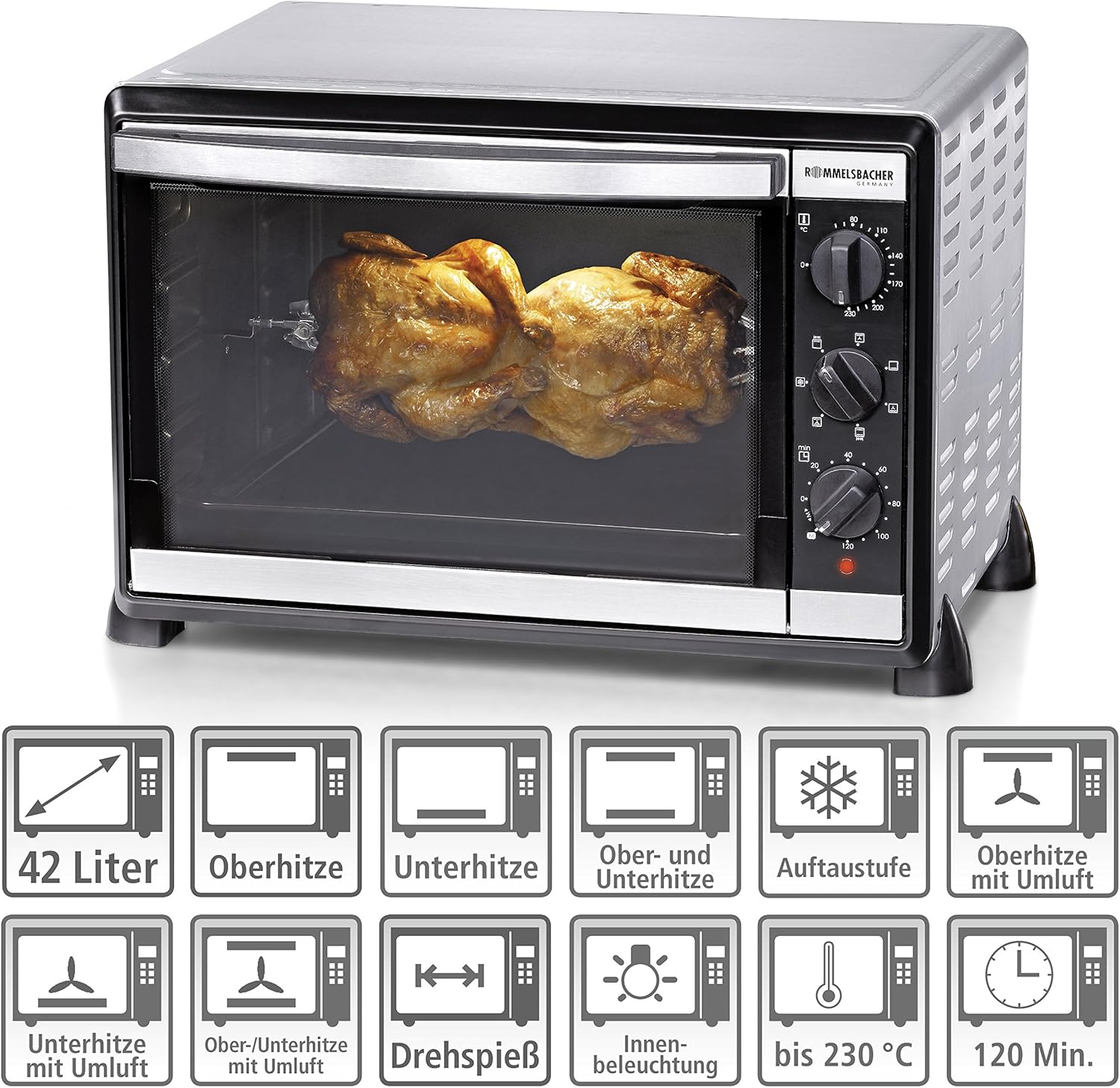 Thumbnail 3 de Rommelsbacher BG 1805/E Back- und Grillofen 1800 W