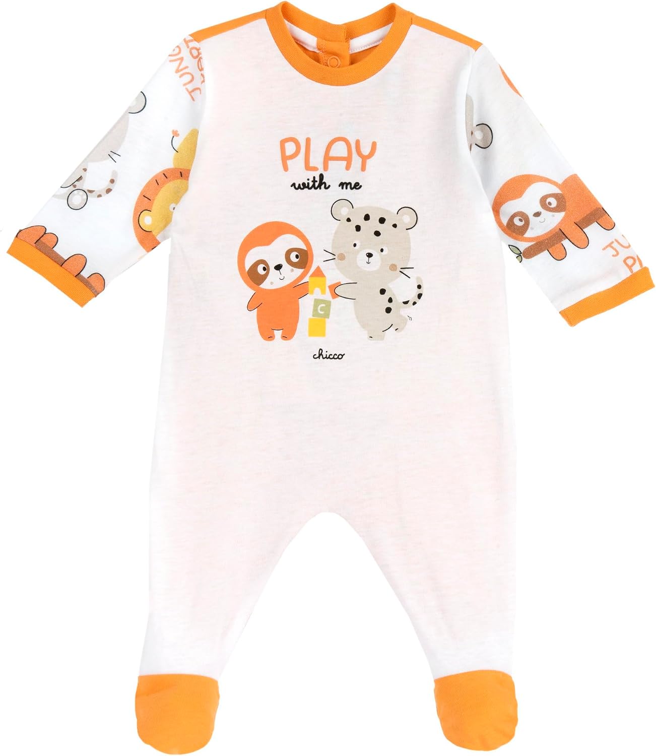 Detalle de Grenouillère Bébé Chicco : ouverture arrière pratique, 100% coton, 0–24 mois