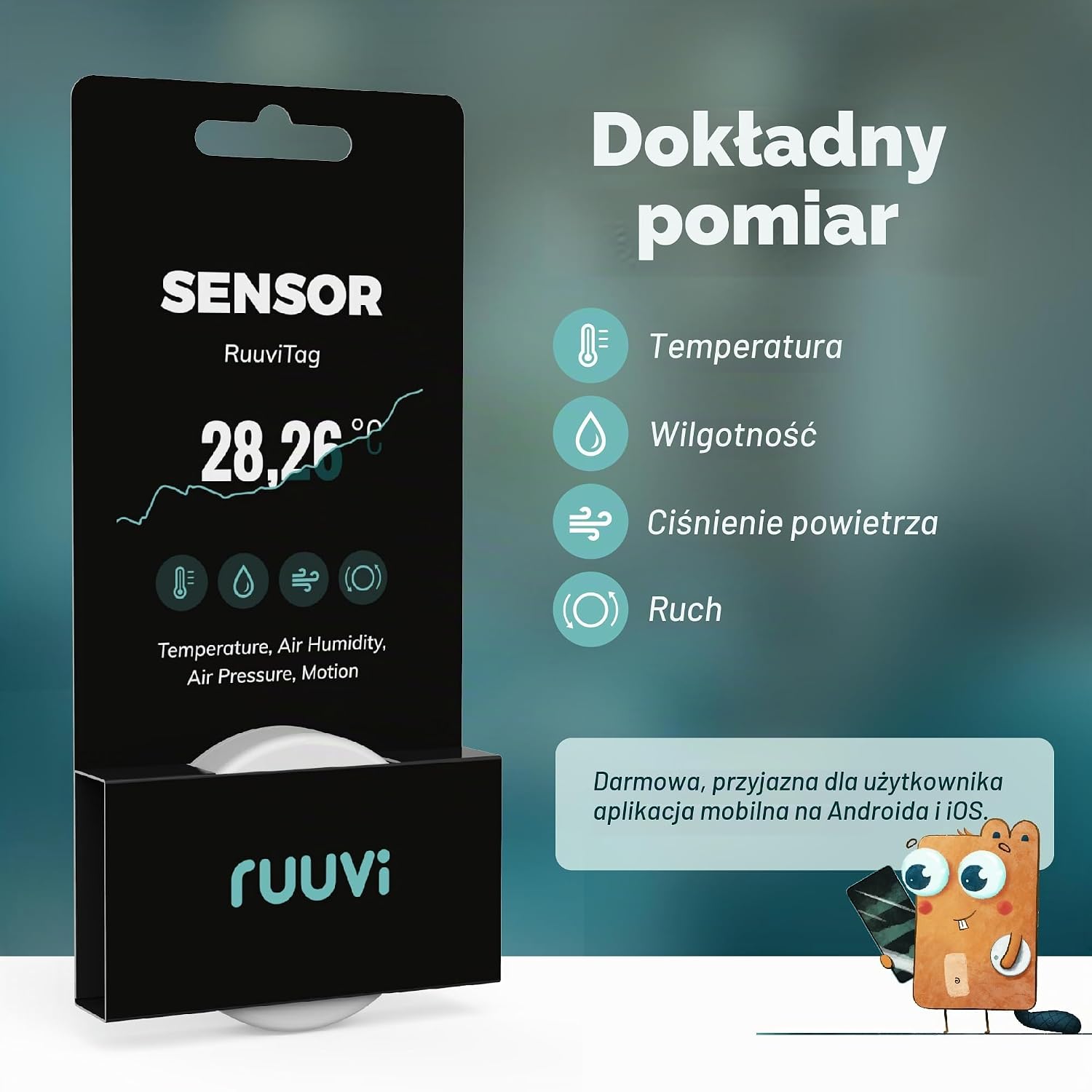 Thumbnail 1 de Ruuvi RuuviTag DRU-001 – czujnik 4 w 1, wielokolorowy