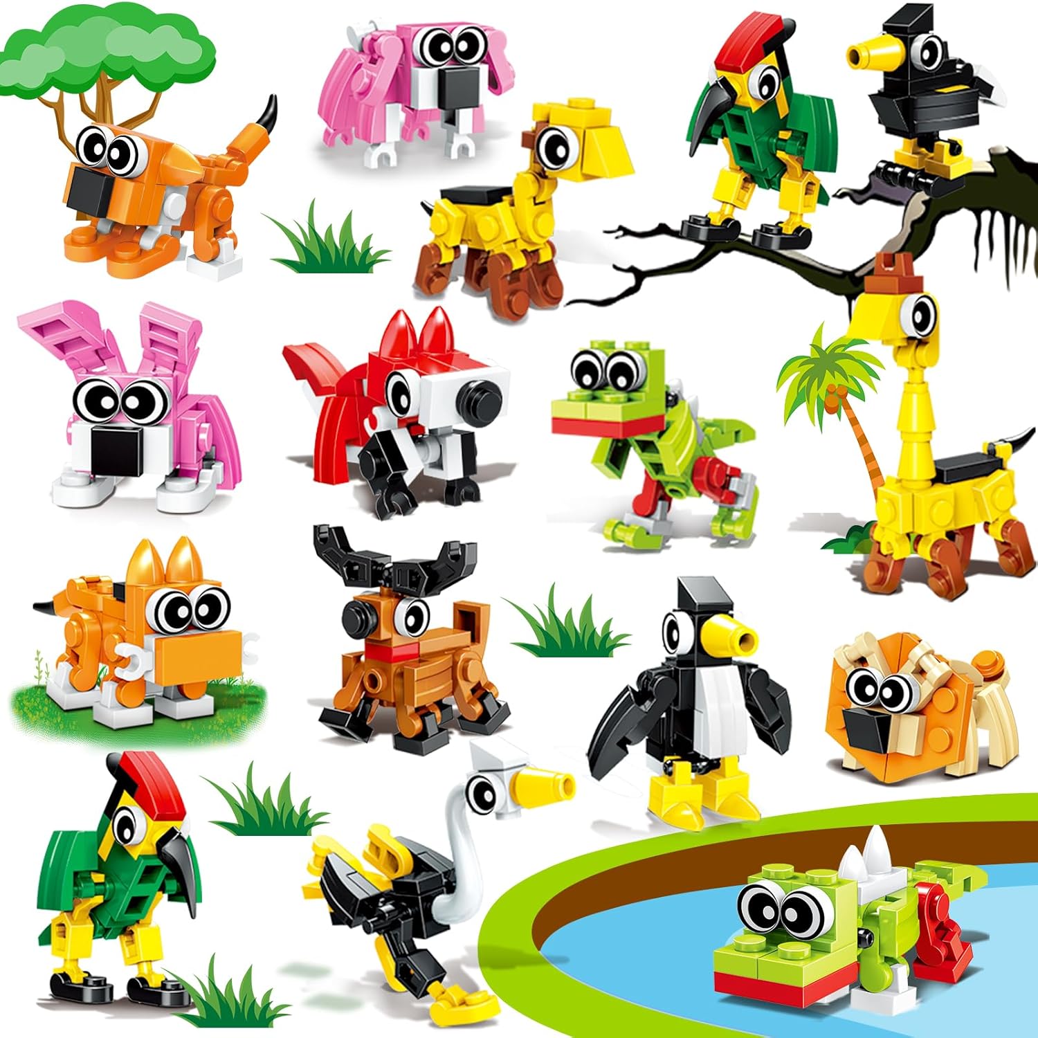 Detalle de Animal Mini Building Blocks 20pcs