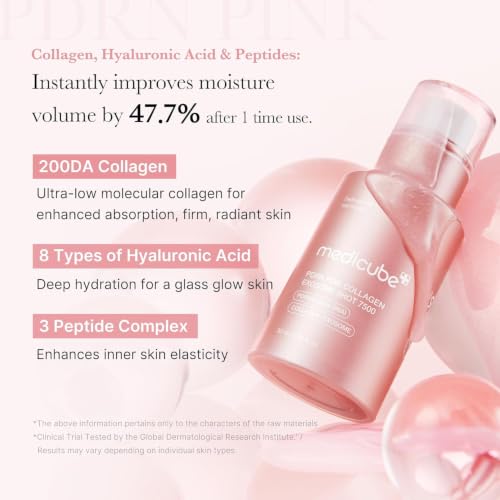Detalle de medicube Exosome Shot PDRN Pink Collagen 7,500 PPM Spicule Facial Serum
