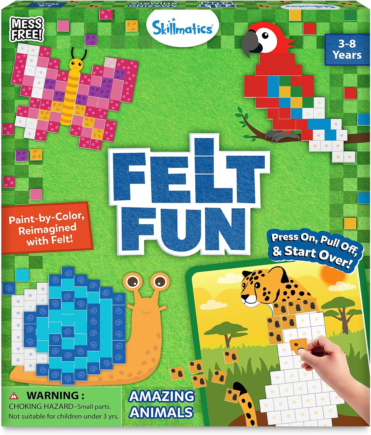 Detalle de Skillmatics Art Activity: Reusable Mosaic 3D Animal Craft Kit