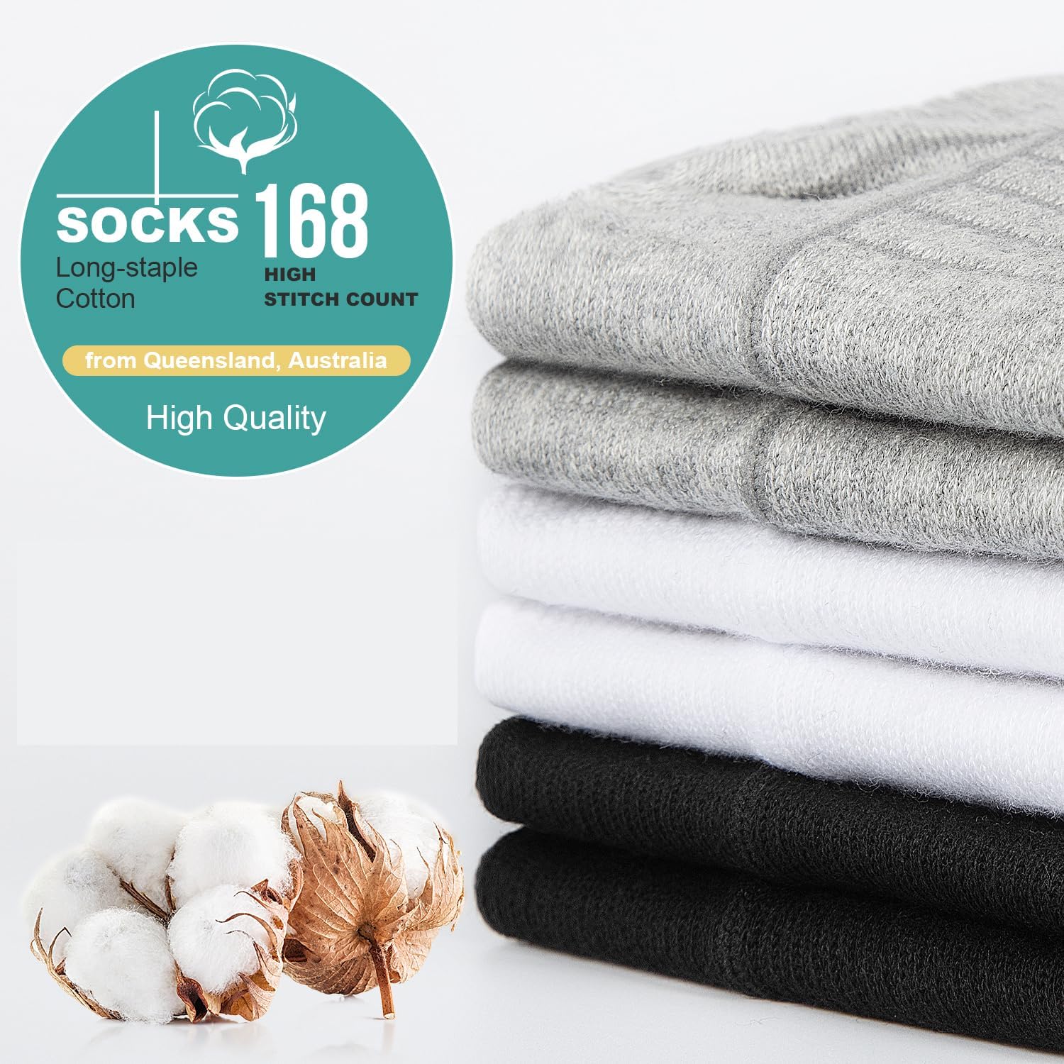 Detalle de Lapulas Athletic Ankle Socks, Low Cut Cushioned Anti-Blister Running Socks (White, L)