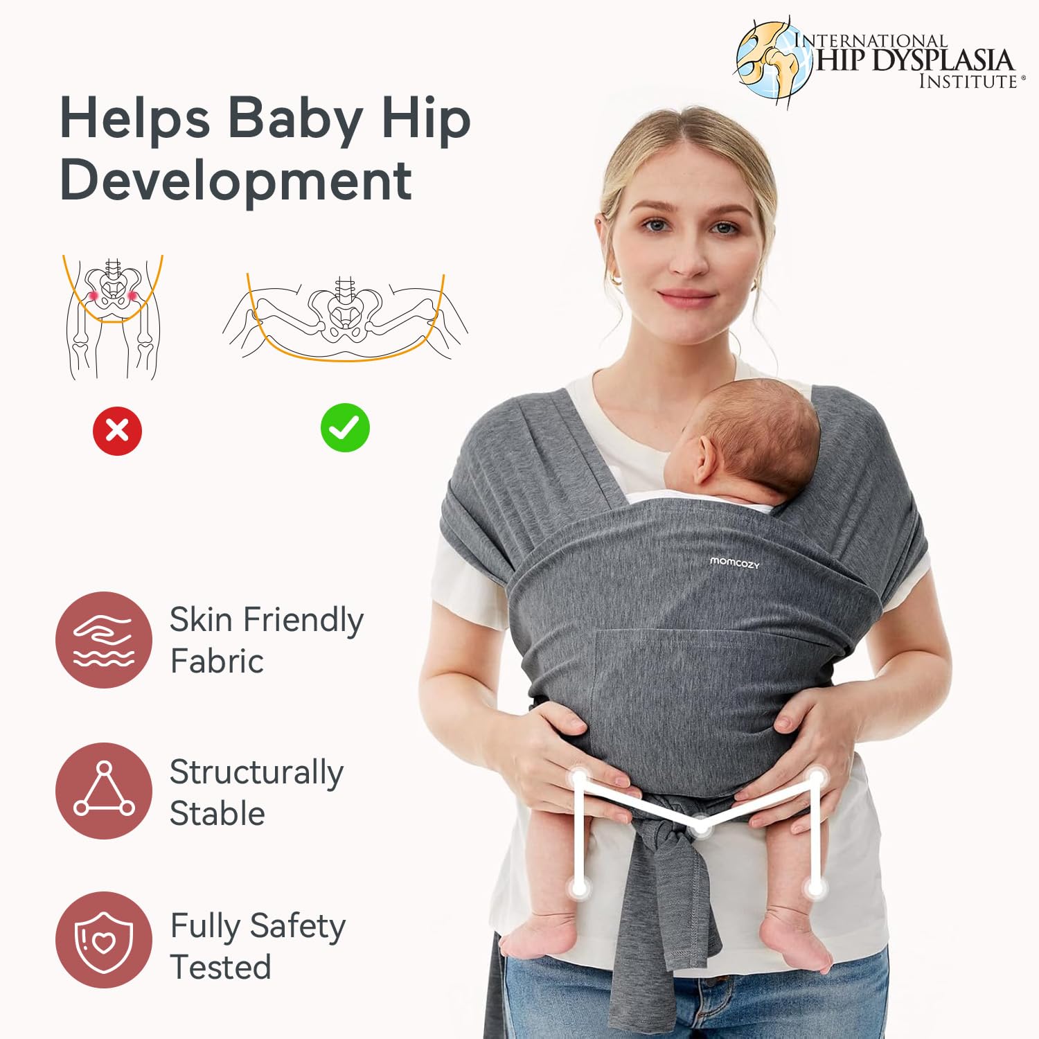 Thumbnail 2 de Momcozy Baby Wrap Carrier 8-35 lbs