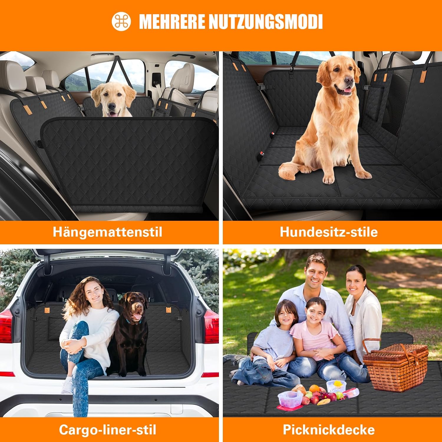 Thumbnail 6 de BMaoBBo Hundedecke Rückbank 127×62 cm