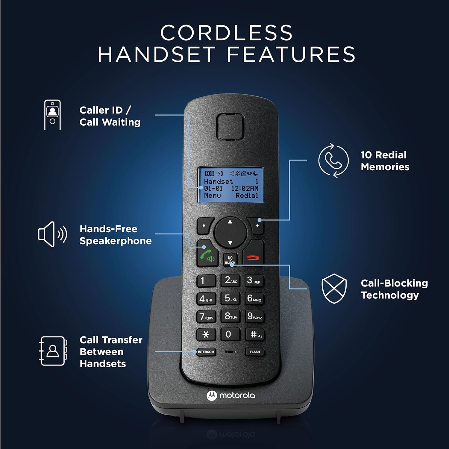 Thumbnail 3 de Motorola C4201 Corded & Cordless Home Phone