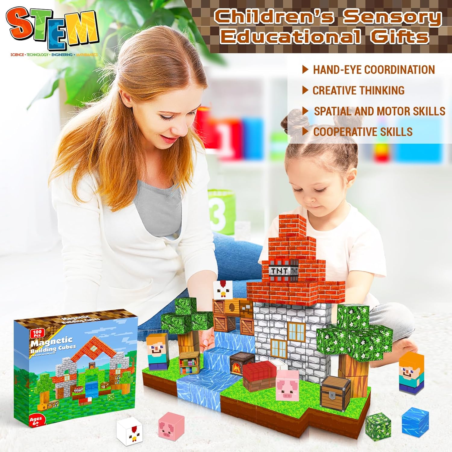 Thumbnail 5 de Goody King Magnetic Blocks 100PCS magnetic building set 🧩