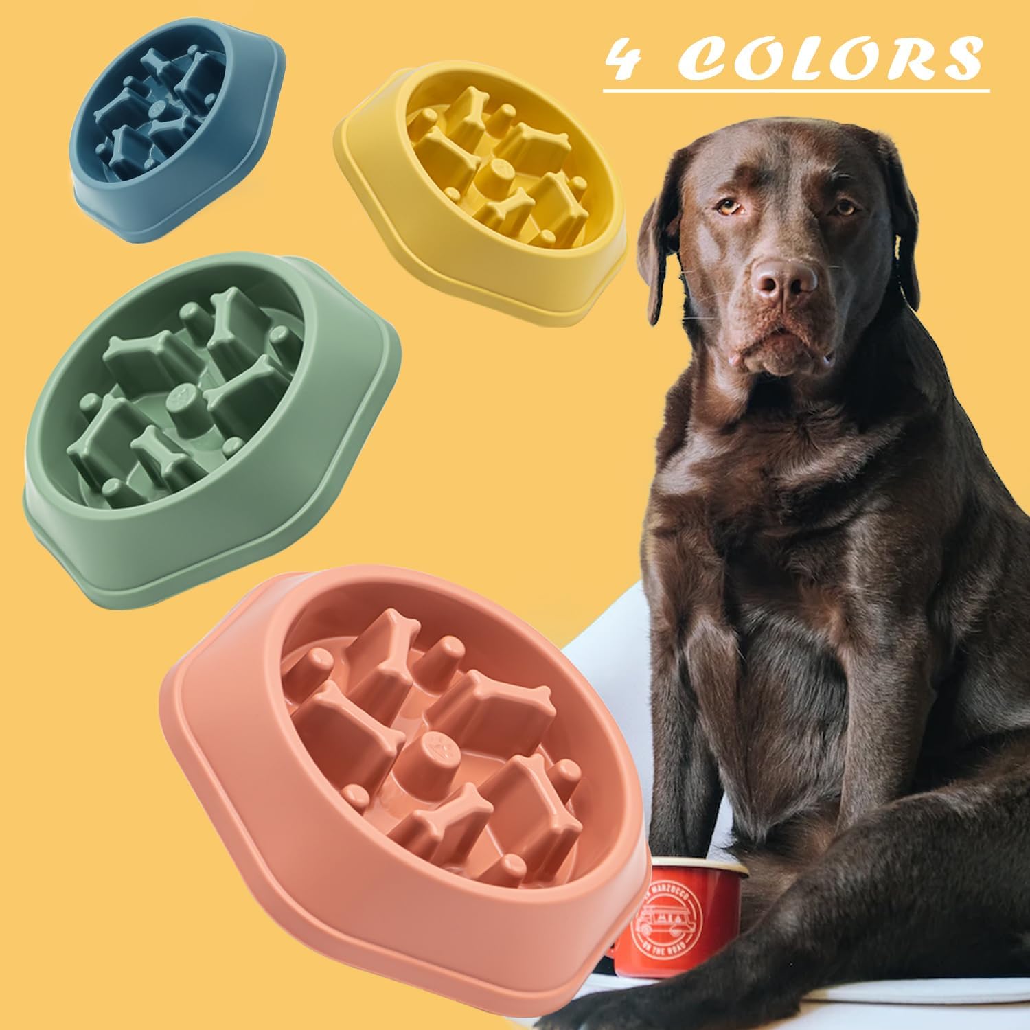 Thumbnail 3 de Green Slow Feeder Dog Bowl 2pcs