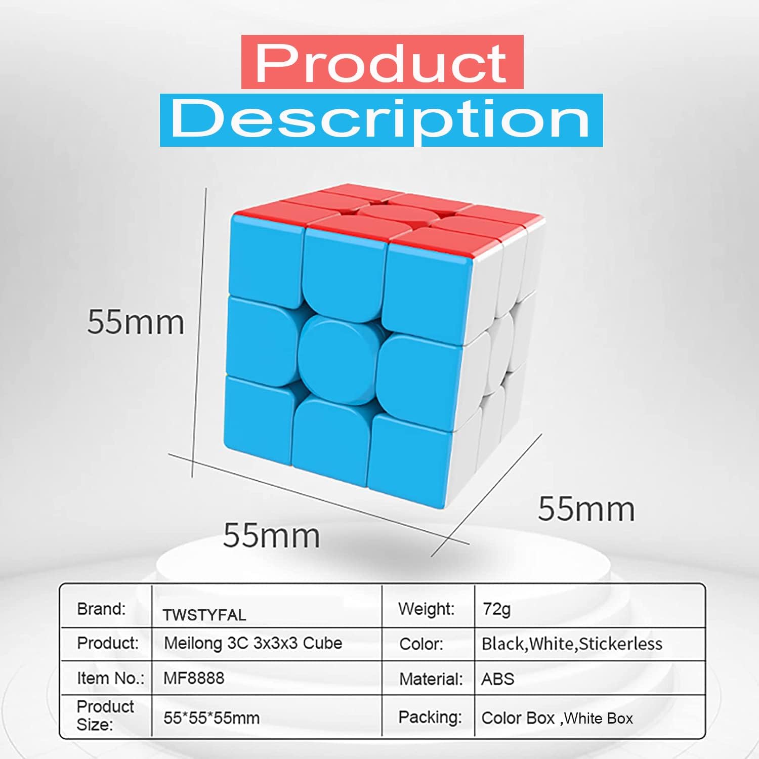 Detalle de TWSTYFAL 3x3x3 speed cube