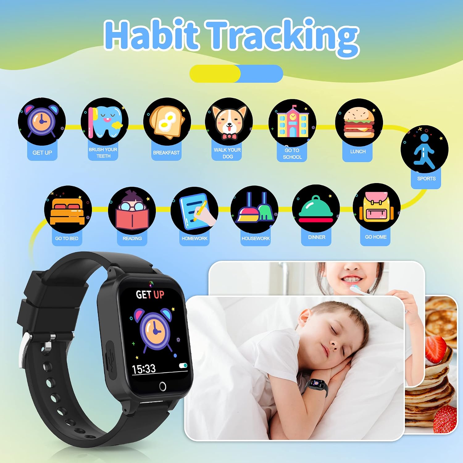 Detalle 2 de YEDASAH Montre Connectée Enfant 39 Jeux