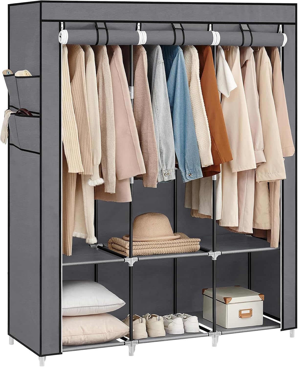 Detalle de SONGMICS RYG092G02 portable wardrobe 130x45x167 cm