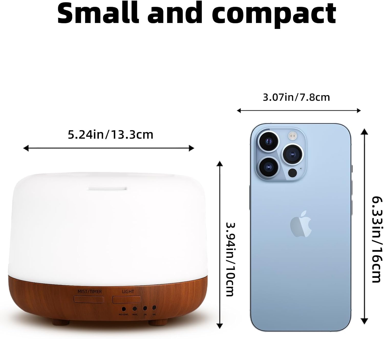 Detalle 2 de Trace 300ML Essential Oil Diffuser with Remote Control, Timer & 7 LED Lights