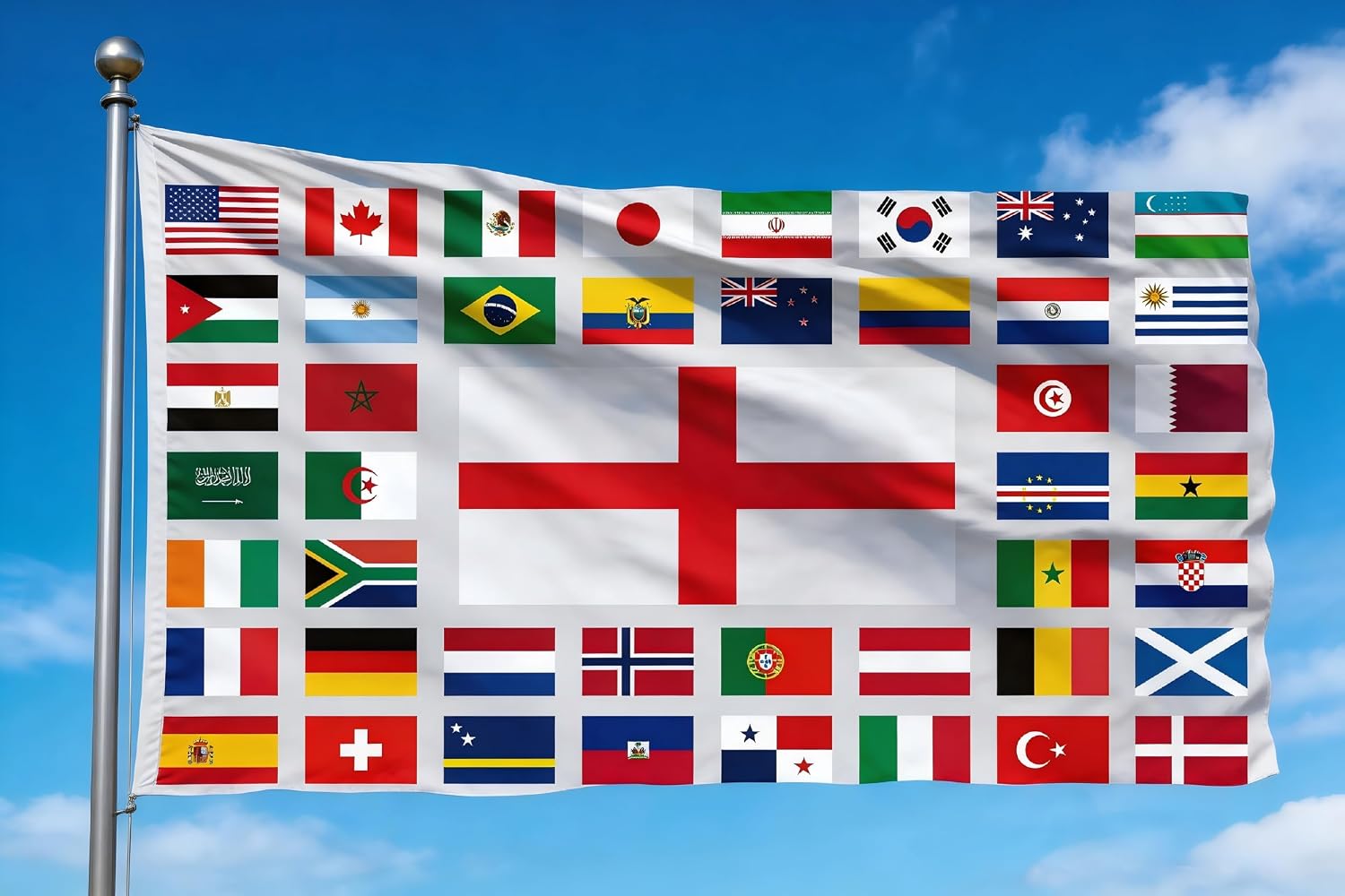5x3 ft Large 2026 World Cup Flag for England Fans