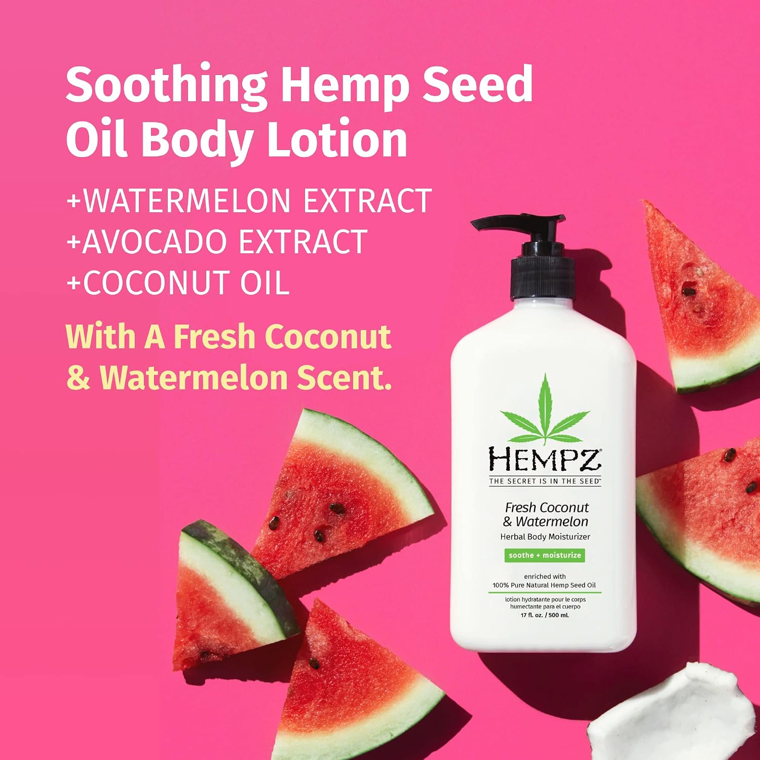 Detalle 2 de Hempz Fresh Coconut & Watermelon Body Lotion
