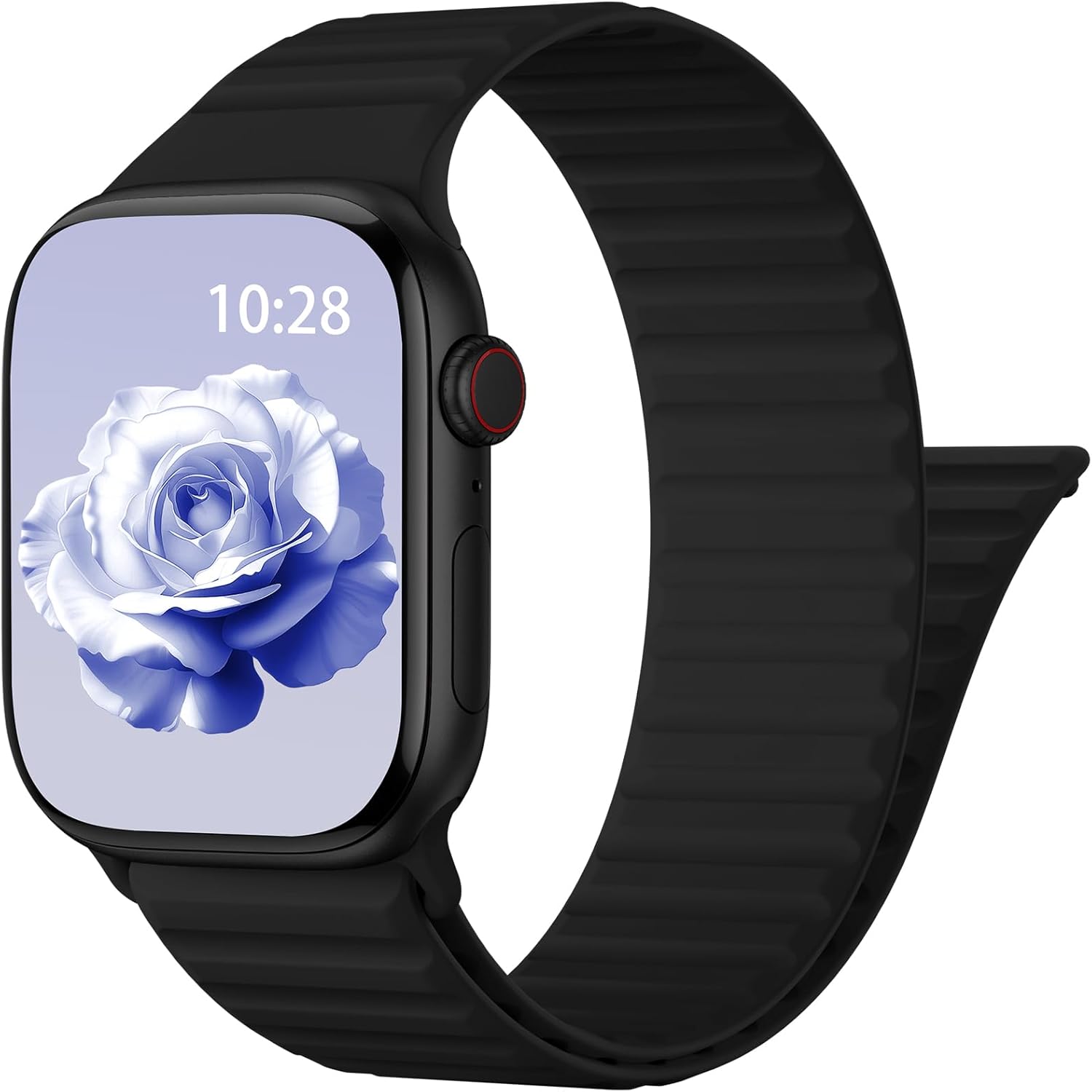 Detalle de Magnetic Silicone Sport Loop for Apple Watch: Universal, Waterproof Comfort