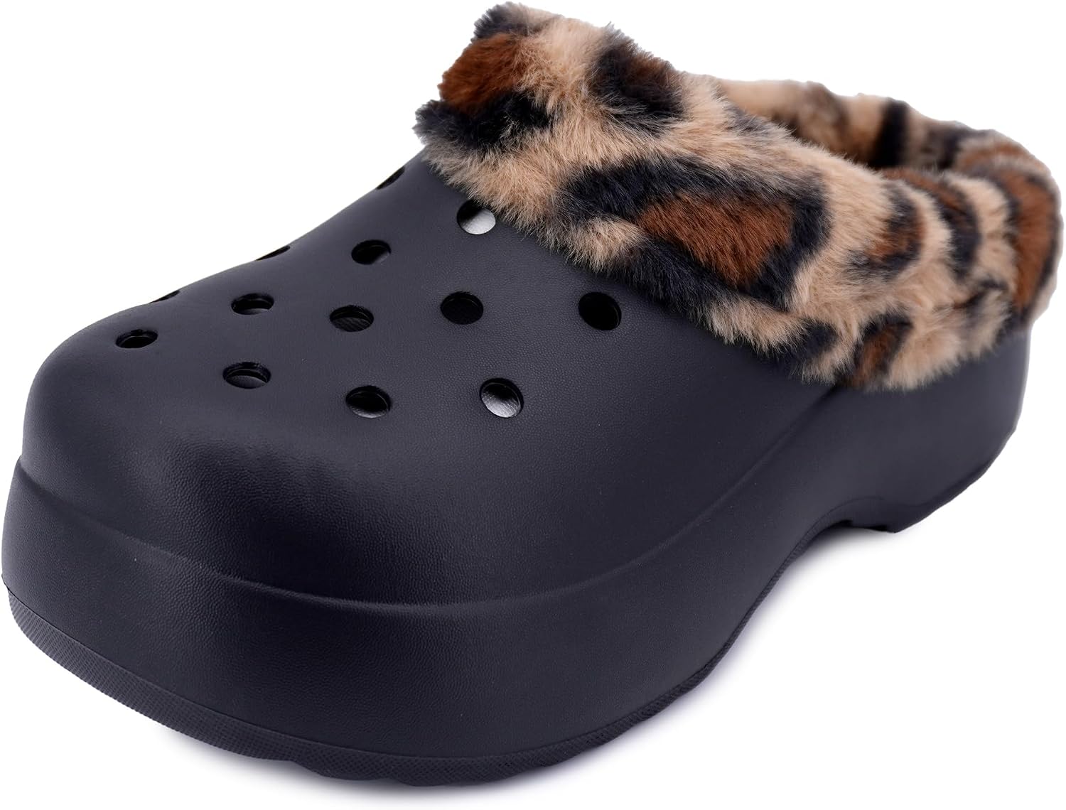 Detalle de JOMIX winterpantoffels voor dames, gesloten klomp met imitatiebont en EVA-zool