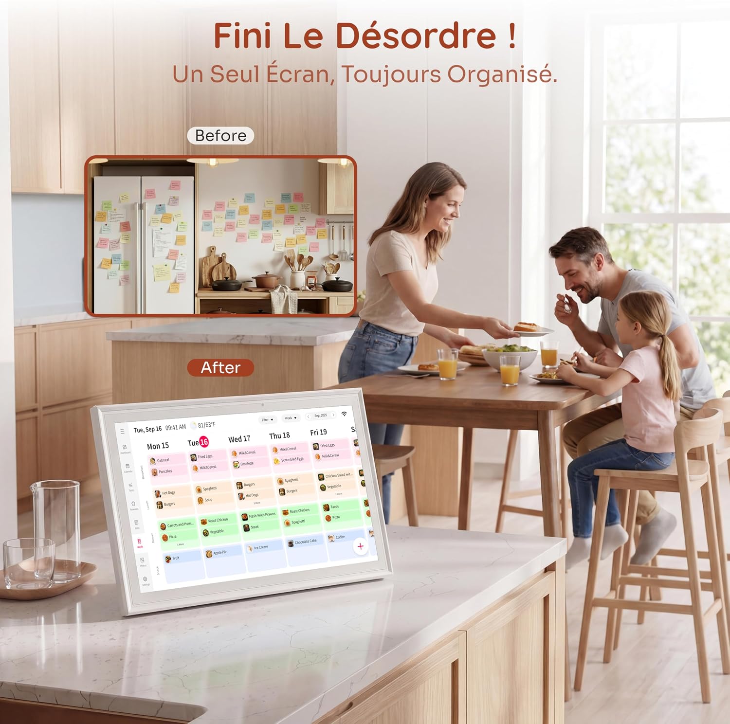 Thumbnail 3 de Ingnok 15.6in Pro Digital Calendar: Family Interactive Touchscreen