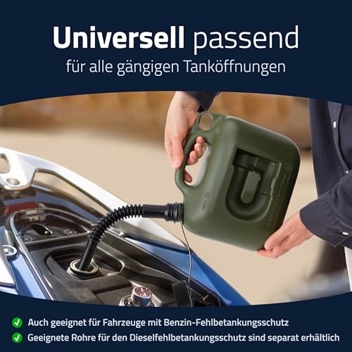 Detalle de Hünersdorff Kraftstoff-Kanister PROFI 5L – UN-zugelassen, made in Germany, oliv