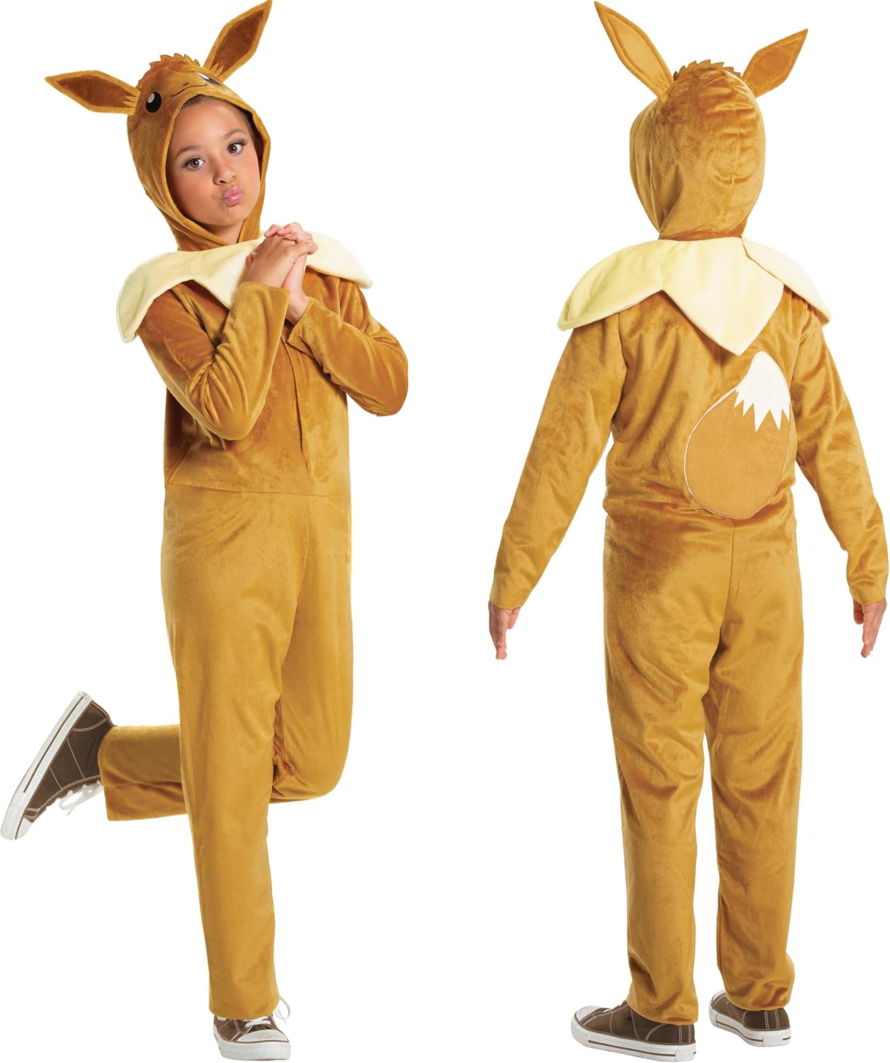 Detalle de Disguise Pokémon Eevee-kostuum voor kinderen met capuchon en 3D-oren