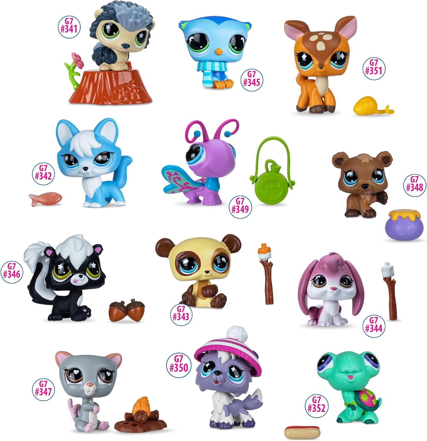 Thumbnail 1 de Littlest Pet Shop Cozy Campfire Play Pack (Series 4, Gen 7) Bobble Head Hedgehog Figure Set