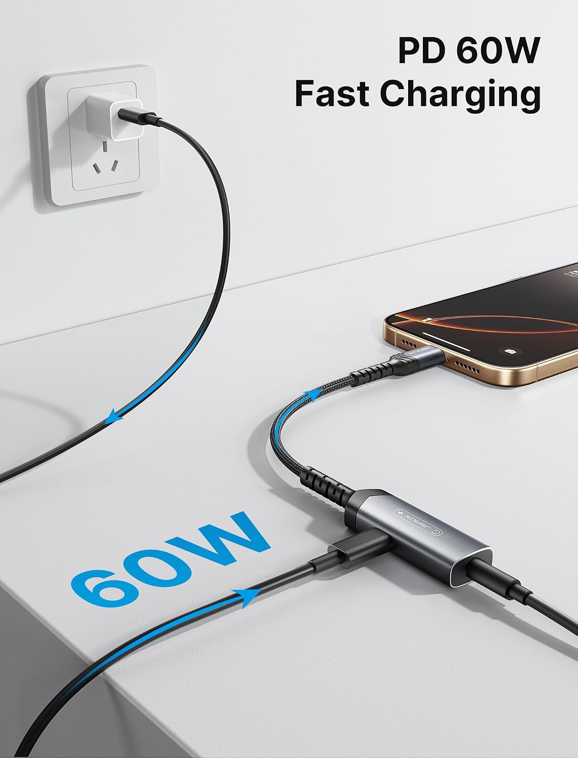 Detalle de JSAUX Adaptateur USB C 60W PD