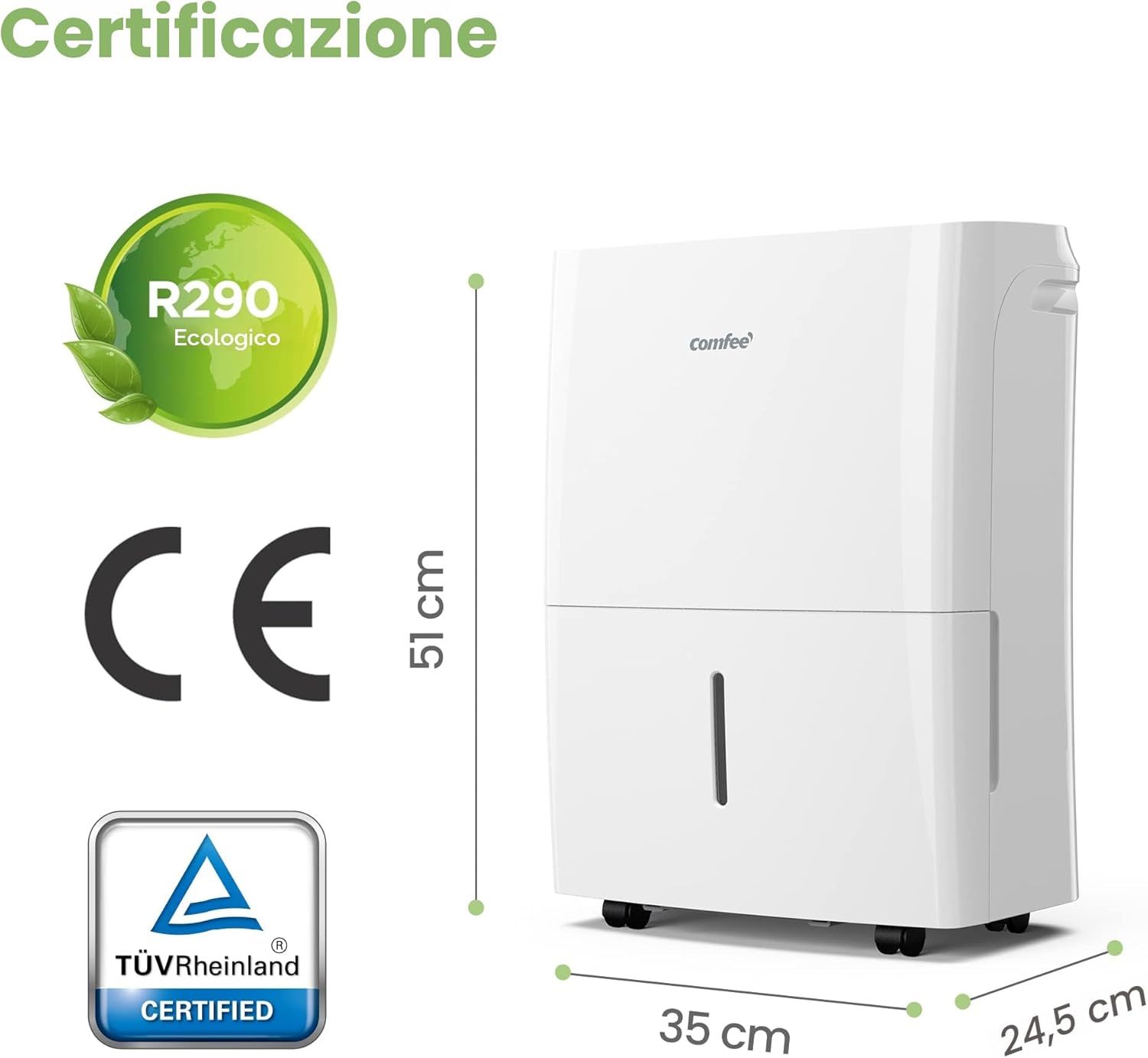 Detalle de Comfee MDDF-20DEN7-WF deumidificatore 20L/24h