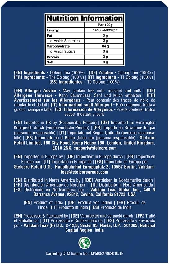 Thumbnail 8 de VAHDAM Oolong High Mountain Pilas 100 Bolsitas 🌿