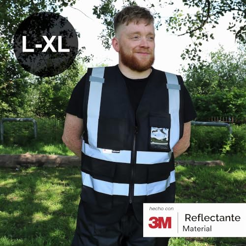Detalle de Salzmann Chaleco de Seguridad XS-6XL con cinta reflectante 3M: visibilidad y practicidad para trabajo diario
